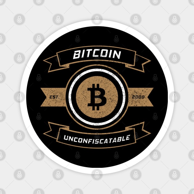 Bitcoin Unconfiscatable I Cool BTC Bitcoin Freedom Design Magnet by az_Designs